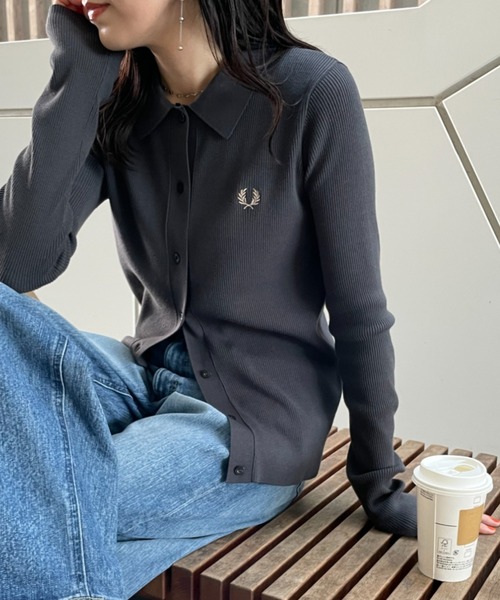FRED PERRY/フレッドペリー] 別注 ワンポイントロゴ刺繍