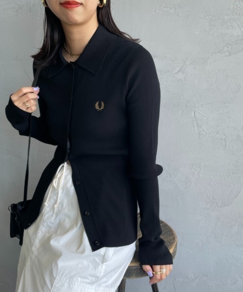 FRED PERRY ワンポイントロゴ刺繍 リブニットポロシャツ FRED PERRY（フレッドペリー）の「[FRED PERRY/フレッドペリー