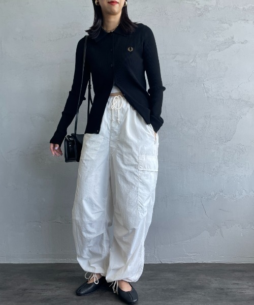 FRED PERRY（フレッドペリー）の「【VERY 1月号掲載】[FRED PERRY/フレッドペリー] 別注 ワンポイントロゴ刺繍 リブニットポロシャツ（ニット/セーター・レディース・ダークグレー/ブラック/キナリ・8/10）」の4枚目の写真