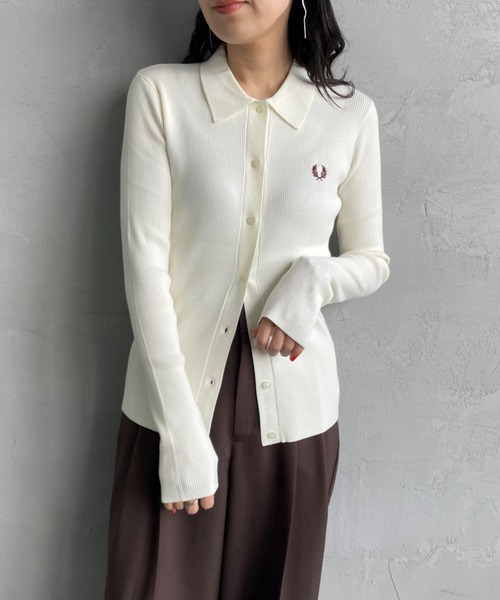 フレッドペリー ホワイト ニットポロシャツ Mesh Knit Polo Shirt(10 760：LIGHT ECRU): | FRED PERRY JAPAN