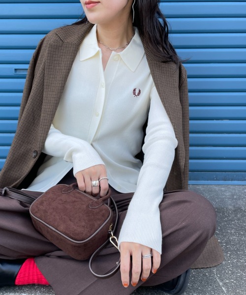 FRED PERRY/フレッドペリー] 別注 ワンポイントロゴ刺繍