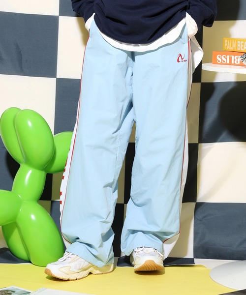 NERDY(ノルディ)の「ピンホイールラインウーブンパンツ(スウェットパンツ・レディース・パープル/ブラック/ブルー・L/S/M)」の10枚目の写真