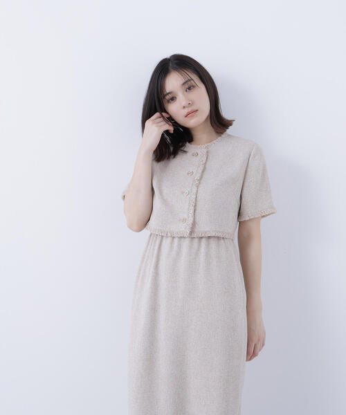 NATURAL BEAUTY BASIC(ナチュラルビューティーベーシック)の「◇ツイードジャケット&ナローワンピース(ワンピース・レディース・ブラック系その他/ベージュ系その他・P/S/MEDIUM)」の22枚目の写真