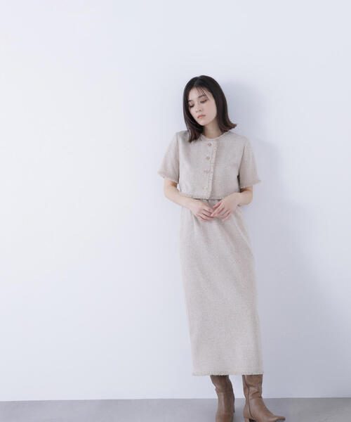 NATURAL BEAUTY BASIC(ナチュラルビューティーベーシック)の「◇ツイードジャケット&ナローワンピース(ワンピース・レディース・ブラック系その他/ベージュ系その他・P/S/MEDIUM)」の21枚目の写真
