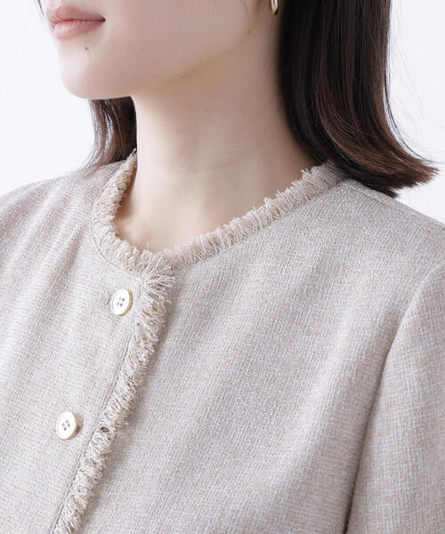 NATURAL BEAUTY BASIC(ナチュラルビューティーベーシック)の「◇ツイードジャケット&ナローワンピース(ワンピース・レディース・ブラック系その他/ベージュ系その他・P/S/MEDIUM)」の18枚目の写真