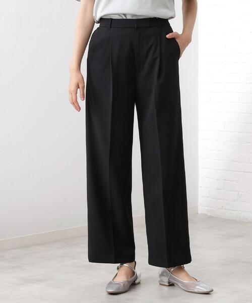 THE SHOP TK （ザ ショップ ティーケー ）の「【美脚見え】タックワイドパンツ【セットアップ可】（その他パンツ・レディース・ダークブラウン/チャコールグレー/ベージュ/ネイビー/ブラック・10/11/12/13/14）」の9枚目の写真