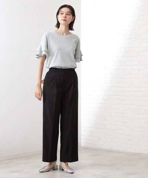 THE SHOP TK （ザ ショップ ティーケー ）の「【美脚見え】タックワイドパンツ【セットアップ可】（その他パンツ・レディース・ダークブラウン/チャコールグレー/ベージュ/ネイビー/ブラック・10/11/12/13/14）」の11枚目の写真