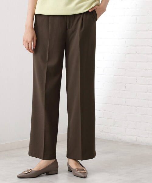 THE SHOP TK （ザ ショップ ティーケー ）の「【美脚見え】タックワイドパンツ【セットアップ可】（その他パンツ・レディース・ダークブラウン/チャコールグレー/ベージュ/ネイビー/ブラック・10/11/12/13/14）」の14枚目の写真