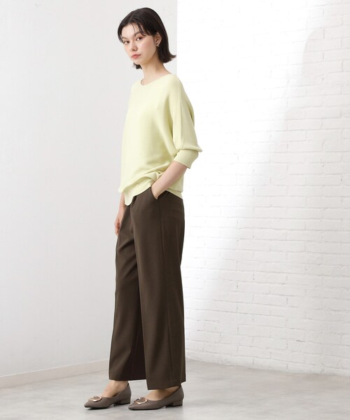 THE SHOP TK （ザ ショップ ティーケー ）の「【美脚見え】タックワイドパンツ【セットアップ可】（その他パンツ・レディース・ダークブラウン/チャコールグレー/ベージュ/ネイビー/ブラック・10/11/12/13/14）」の16枚目の写真