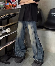 レトロデザインデニムパンツ