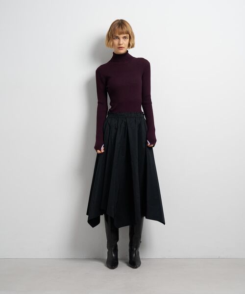 LANVIN en Bleu（ランバンオンブルー）の「アシンメトリーヘムスカート（スカート・レディース・チャコールグレー/ブラック・38/36）」の11枚目の写真