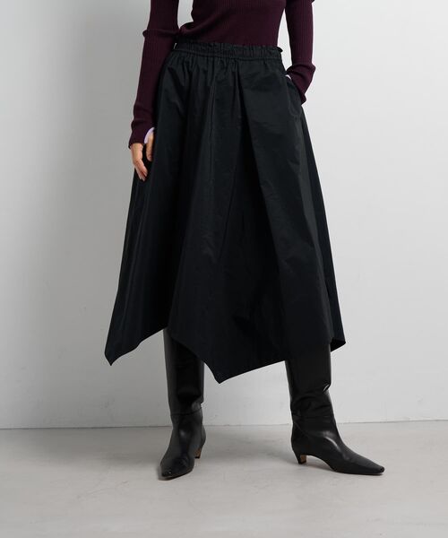 LANVIN en Bleu（ランバンオンブルー）の「アシンメトリーヘムスカート（スカート・レディース・チャコールグレー/ブラック・38/36）」の14枚目の写真