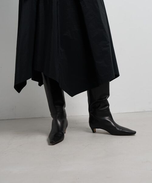 LANVIN en Bleu（ランバンオンブルー）の「アシンメトリーヘムスカート（スカート・レディース・チャコールグレー/ブラック・38/36）」の18枚目の写真