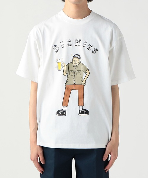 Dickies(ディッキーズ)の「DickiesxESOW 半袖Tシャツ(beer)(Tシャツ/カットソー・メンズ・ブラック/ホワイト/サックスブルー・LARGE/MEDIUM/X-LARGE)」の2枚目の写真