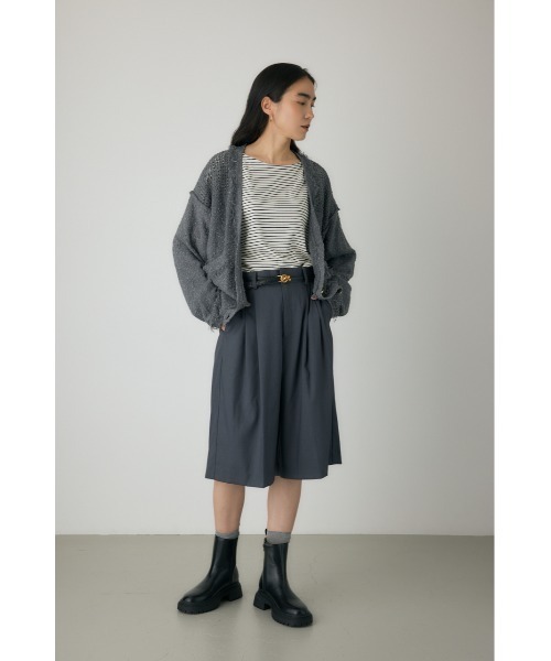 crie conforto(クリーコンフォルト)の「フリンジVネックカーディガン 秋服 / 長袖 / 羽織り(カーディガン/ボレロ・レディース・グレー/ネイビー/アイボリー・FREE)」の5枚目の写真