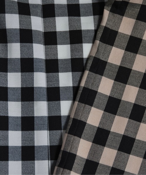 I_am(アイアム)の「gingham check straight tuck pants / ギンガムチェックストレートタックパンツ(その他パンツ・レディース・ベージュ/ホワイト・X-SMALL/SMALL)」の20枚目の写真