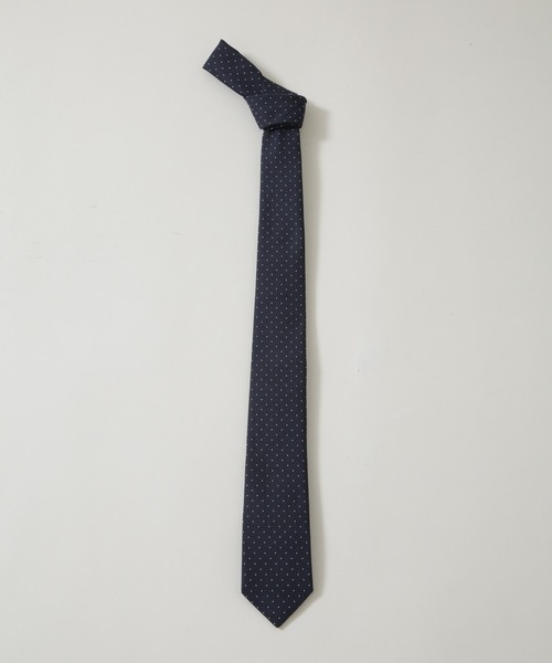 NANO universe（ナノユニバース）の「京都西陣ウォッシャブルピンドットネクタイ（ネクタイ・メンズ・ネイビー/ボルドー/グレー・FREE）」の2枚目の写真