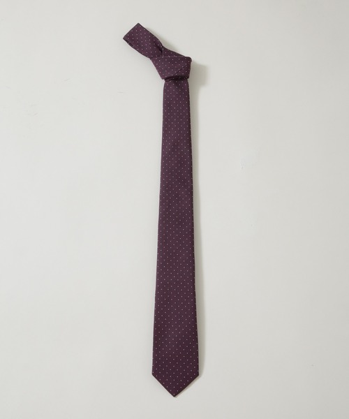 NANO universe（ナノユニバース）の「京都西陣ウォッシャブルピンドットネクタイ（ネクタイ・メンズ・ネイビー/ボルドー/グレー・FREE）」の3枚目の写真