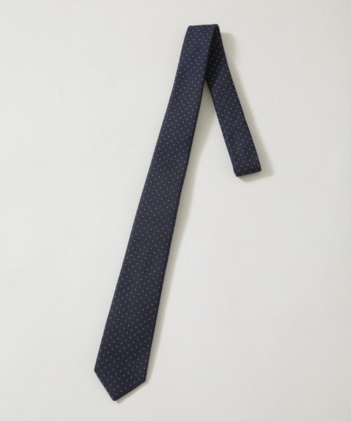 NANO universe（ナノユニバース）の「京都西陣ウォッシャブルピンドットネクタイ（ネクタイ・メンズ・ネイビー/ボルドー/グレー・FREE）」の4枚目の写真