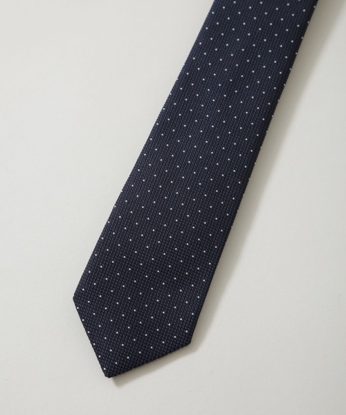 NANO universe（ナノユニバース）の「京都西陣ウォッシャブルピンドットネクタイ（ネクタイ・メンズ・ネイビー/ボルドー/グレー・FREE）」の5枚目の写真