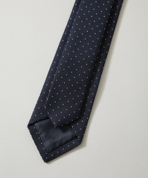 NANO universe（ナノユニバース）の「京都西陣ウォッシャブルピンドットネクタイ（ネクタイ・メンズ・ネイビー/ボルドー/グレー・FREE）」の7枚目の写真