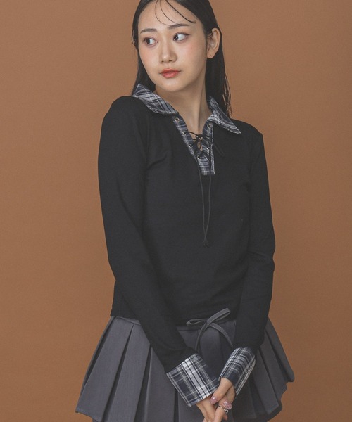 3.3 Field Trip （3.3フィールドトリップ）の「3.3 Field Trip／シャツドッキングロングスリーブ（Tシャツ/カットソー・レディース・ホワイト/グレー/ブラック・FREE）」の2枚目の写真