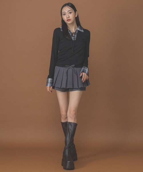 3.3 Field Trip （3.3フィールドトリップ）の「3.3 Field Trip／シャツドッキングロングスリーブ（Tシャツ/カットソー・レディース・ホワイト/グレー/ブラック・FREE）」の22枚目の写真