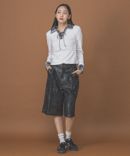 3.3 Field Trip （3.3フィールドトリップ）の「3.3 Field Trip／シャツドッキングロングスリーブ（Tシャツ/カットソー・レディース・ホワイト/グレー/ブラック・FREE）」の17枚目の写真