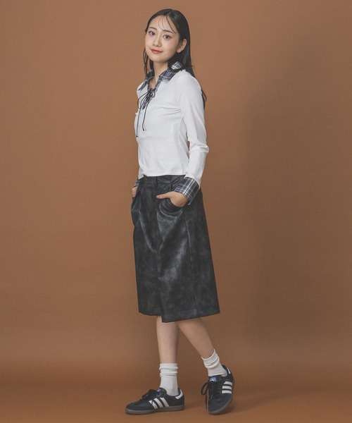 3.3 Field Trip （3.3フィールドトリップ）の「3.3 Field Trip／シャツドッキングロングスリーブ（Tシャツ/カットソー・レディース・ホワイト/グレー/ブラック・FREE）」の18枚目の写真