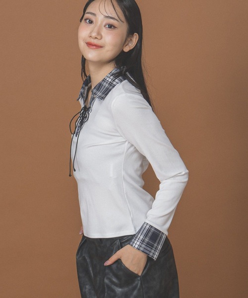 3.3 Field Trip （3.3フィールドトリップ）の「3.3 Field Trip／シャツドッキングロングスリーブ（Tシャツ/カットソー・レディース・ホワイト/グレー/ブラック・FREE）」の21枚目の写真