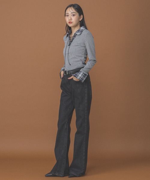 3.3 Field Trip （3.3フィールドトリップ）の「3.3 Field Trip／シャツドッキングロングスリーブ（Tシャツ/カットソー・レディース・ホワイト/グレー/ブラック・FREE）」の11枚目の写真