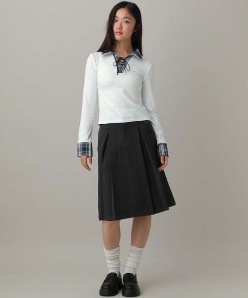 3.3 Field Trip （3.3フィールドトリップ）の「3.3 Field Trip／シャツドッキングロングスリーブ（Tシャツ/カットソー・レディース・ホワイト/グレー/ブラック・FREE）」の6枚目の写真