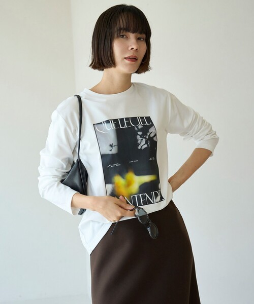 UNFILO(アンフィーロ)の「コットンスムース グラフィック ロンT(Tシャツ/カットソー・レディース・グレー系/ホワイト系/ホワイト系1/ホワイト系2/グレー系2/グレー系1・X-LARGE)」の9枚目の写真