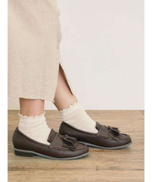 Samansa Mos2（サマンサ モスモス）の「タッセルローファー（ドレスシューズ・レディース・ダークブラウン/ブラック・XL/L/S/M）」の4枚目の写真