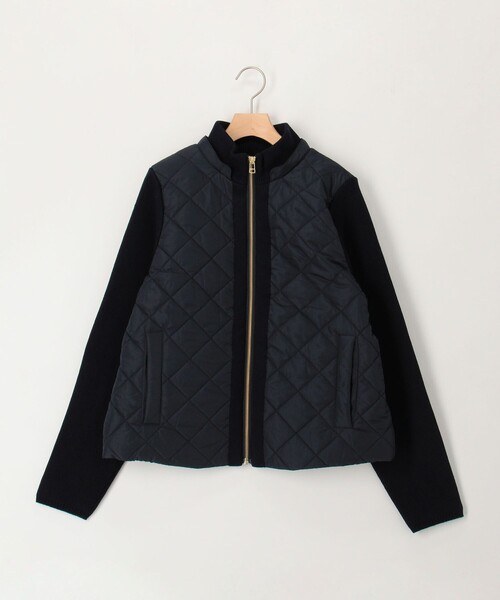 MICO COULIER(ミコクリエ)の「中綿×ニット2WAY切替ジャケット(ブルゾン・レディース・キナリ/ネイビー/ブラック・38)」の19枚目の写真