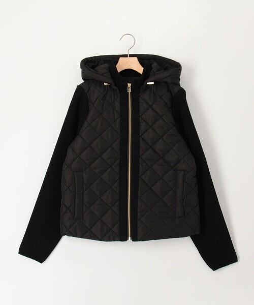 MICO COULIER(ミコクリエ)の「中綿×ニット2WAY切替ジャケット(ブルゾン・レディース・キナリ/ネイビー/ブラック・38)」の21枚目の写真