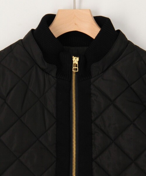 MICO COULIER(ミコクリエ)の「中綿×ニット2WAY切替ジャケット(ブルゾン・レディース・キナリ/ネイビー/ブラック・38)」の16枚目の写真