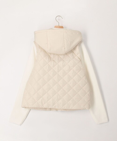 MICO COULIER(ミコクリエ)の「中綿×ニット2WAY切替ジャケット(ブルゾン・レディース・キナリ/ネイビー/ブラック・38)」の15枚目の写真