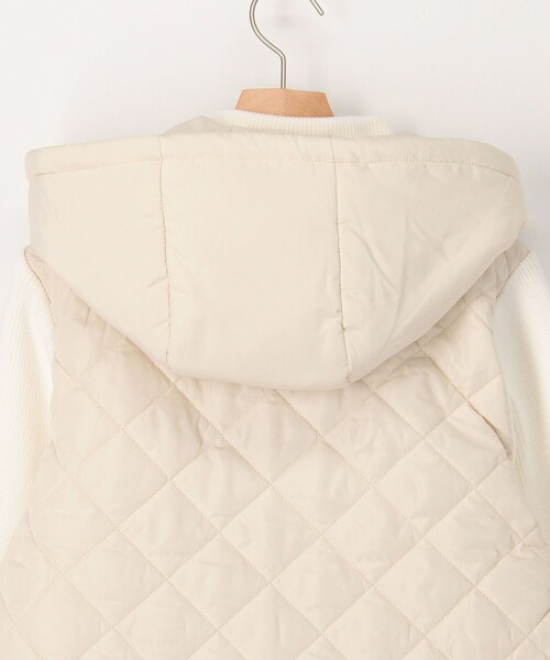 MICO COULIER(ミコクリエ)の「中綿×ニット2WAY切替ジャケット(ブルゾン・レディース・キナリ/ネイビー/ブラック・38)」の13枚目の写真