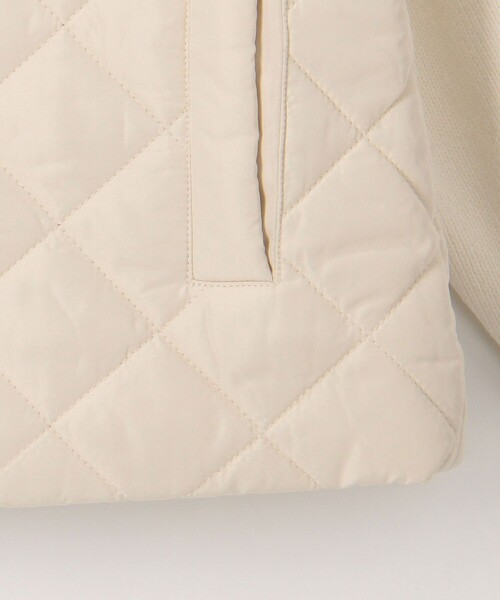 MICO COULIER(ミコクリエ)の「中綿×ニット2WAY切替ジャケット(ブルゾン・レディース・キナリ/ネイビー/ブラック・38)」の10枚目の写真