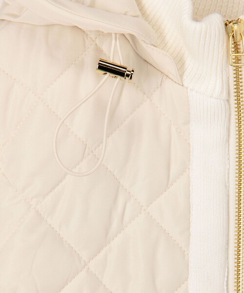 MICO COULIER(ミコクリエ)の「中綿×ニット2WAY切替ジャケット(ブルゾン・レディース・キナリ/ネイビー/ブラック・38)」の7枚目の写真