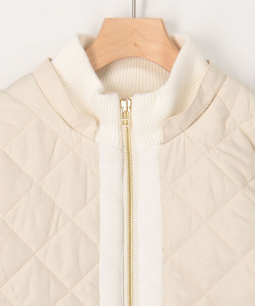 MICO COULIER(ミコクリエ)の「中綿×ニット2WAY切替ジャケット(ブルゾン・レディース・キナリ/ネイビー/ブラック・38)」の5枚目の写真