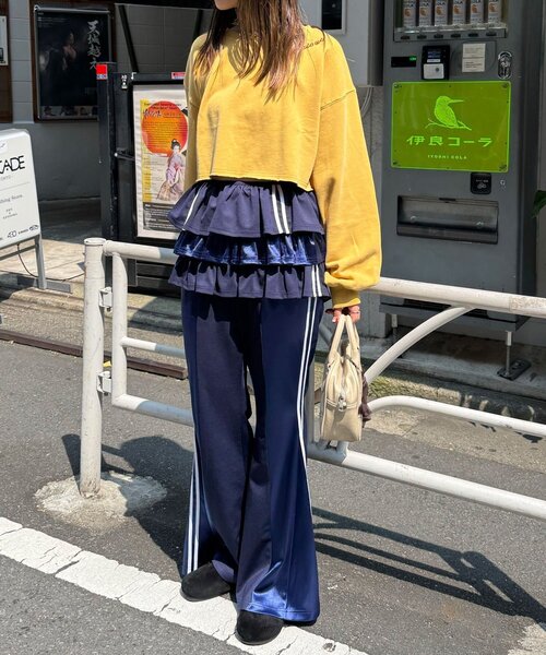 CIAOPANIC（チャオパニック）の「異素材切替トラックフレアパンツ（その他パンツ・レディース・ネイビー/レッド/グレー・SMALL/MEDIUM）」の18枚目の写真