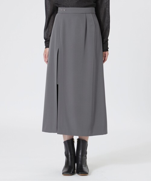 LOVELESS（ラブレス）の「ラップスリットスカート（スカート・レディース・チャコールグレー/ブラック・36/34）」の10枚目の写真