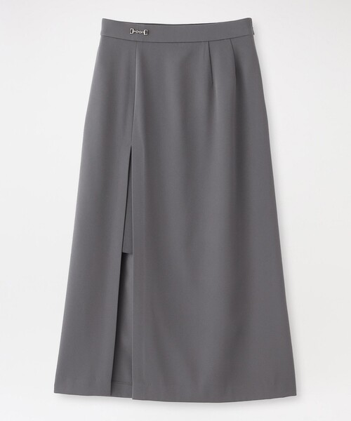 LOVELESS（ラブレス）の「ラップスリットスカート（スカート・レディース・チャコールグレー/ブラック・36/34）」の4枚目の写真