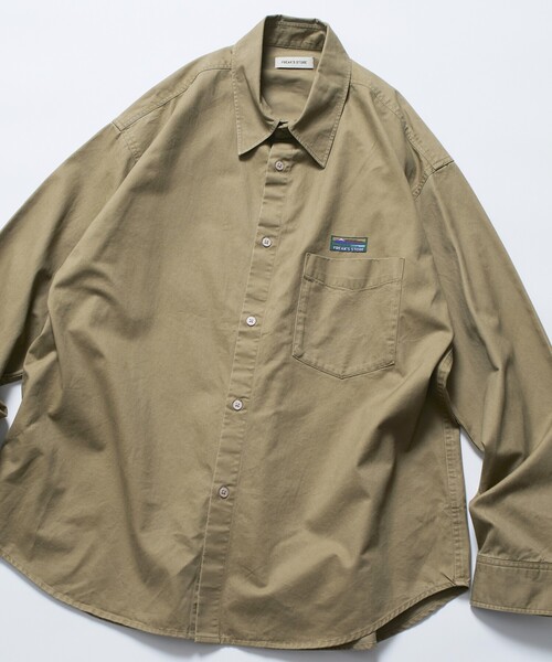 FREAK'S STORE(フリークスストア)の「限定展開 Relax Fit リラックスフィット ガーメントダイ レギュラーカラーシャツ(シャツ/ブラウス・メンズ・ブラック/オリーブ/チャコールグレー/ベージュ・LARGE/MEDIUM/SMALL)」の7枚目の写真