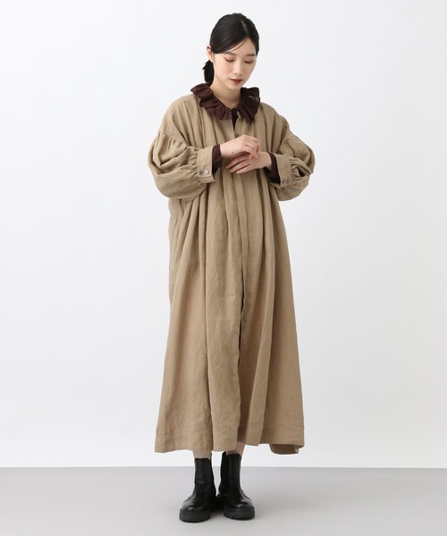 セール】《natural by clip》リネンタックコートワンピース