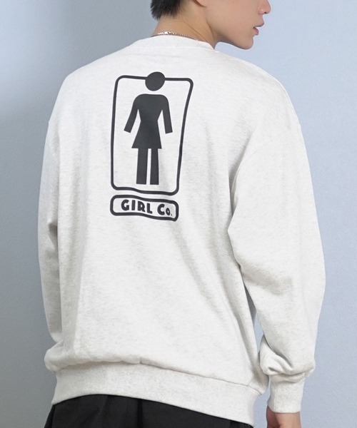 girl(ガール)の「GIRL/ガール HERITAGE UNBOXED OG CREW スウェット GR25FUM03(スウェット・メンズ・ライトグレー/モスグリーン/オレンジ/ブラック・M/L/XL)」の2枚目の写真