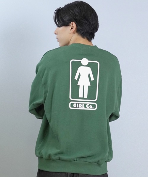 girl(ガール)の「GIRL/ガール HERITAGE UNBOXED OG CREW スウェット GR25FUM03(スウェット・メンズ・ライトグレー/モスグリーン/オレンジ/ブラック・M/L/XL)」の16枚目の写真