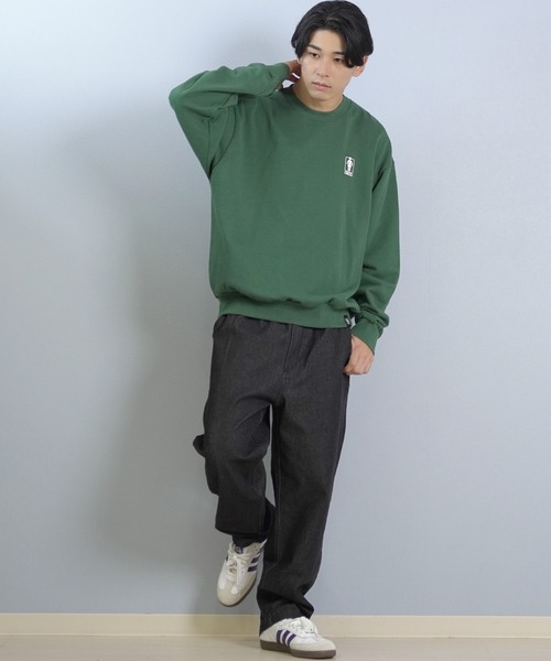 girl(ガール)の「GIRL/ガール HERITAGE UNBOXED OG CREW スウェット GR25FUM03(スウェット・メンズ・ライトグレー/モスグリーン/オレンジ/ブラック・M/L/XL)」の17枚目の写真